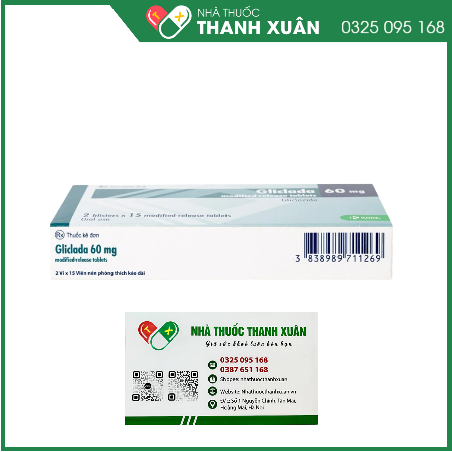 Gliclada 60mg trị đái tháo đường